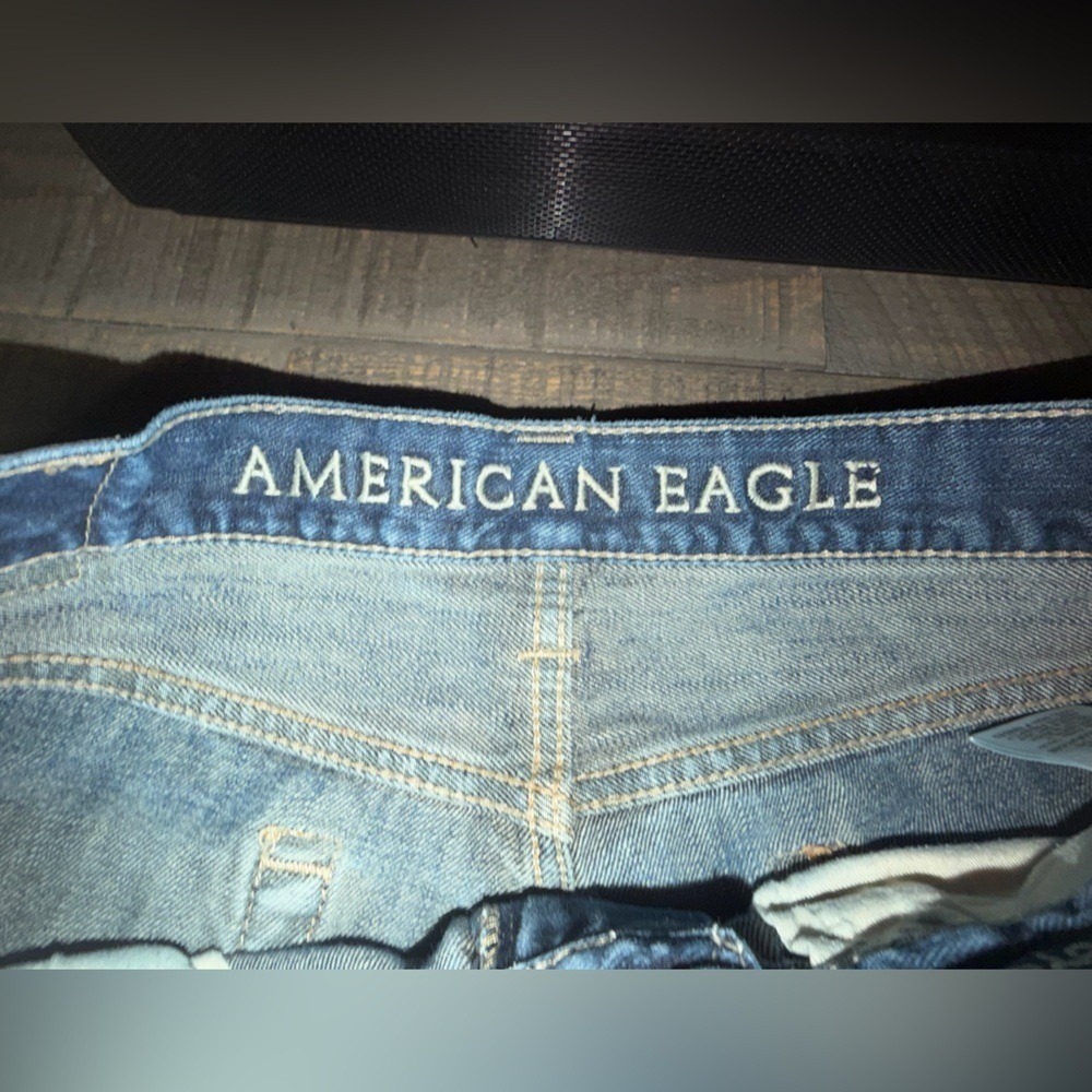 Men's size 33 American Eagle Blue Denim Jeans, bootcut - Picture 7 of 9